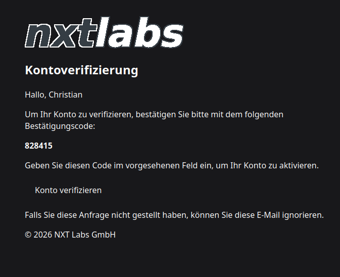E-Mail zur Verifizierung